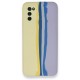 Samsung Galaxy A03S Kılıf Ebruli Lansman Silikon - Sarı-Lila Samsung Galaxy A03S Kılıf Ebruli Lansman Silikon - Sarı-Lila