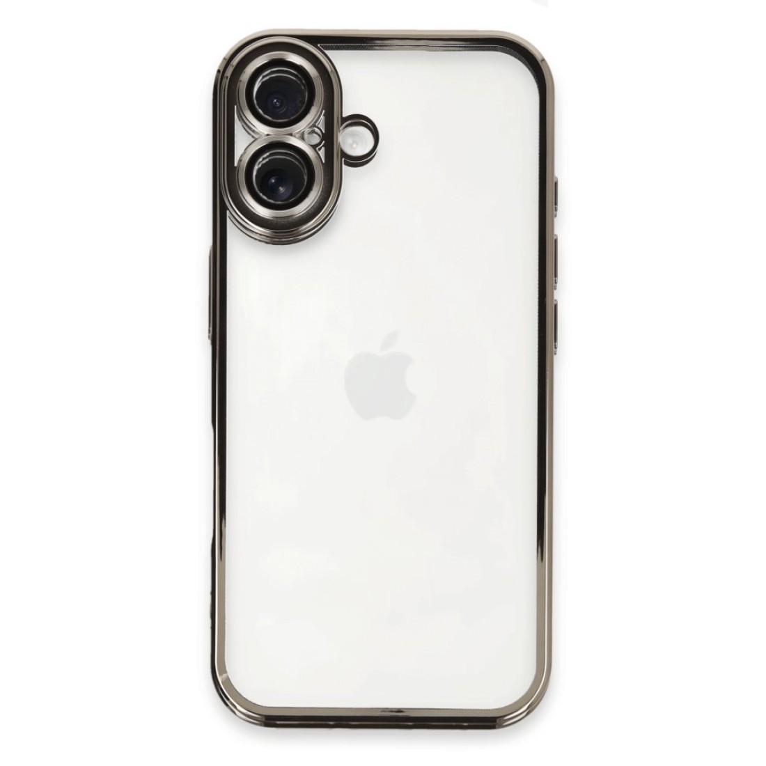  iPhone 16 Plus Kılıf Razer Lensli Silikon - Titanyum Gri
