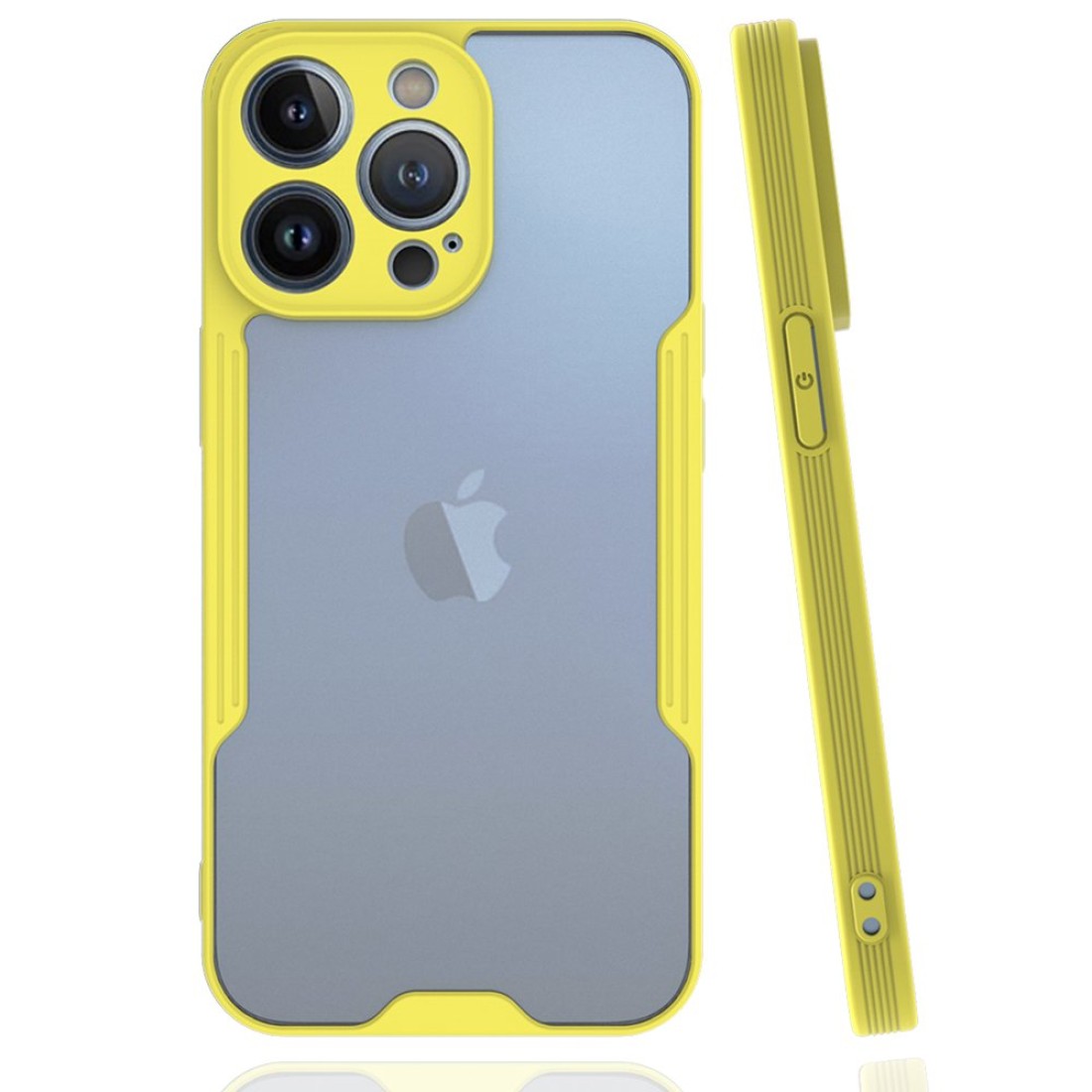  iPhone 14 Pro Kılıf Platin Silikon - Sarı