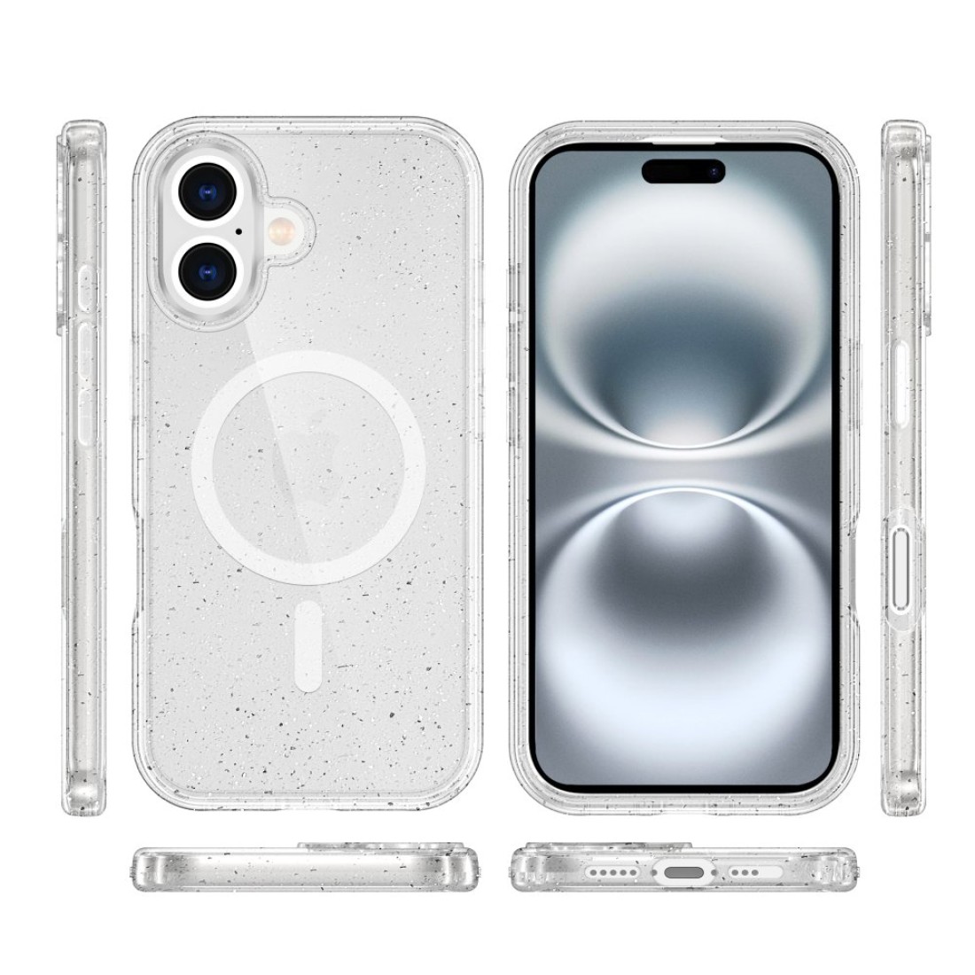  iPhone 16 Plus Kılıf Glow Magsafe Kapak - Şeffaf