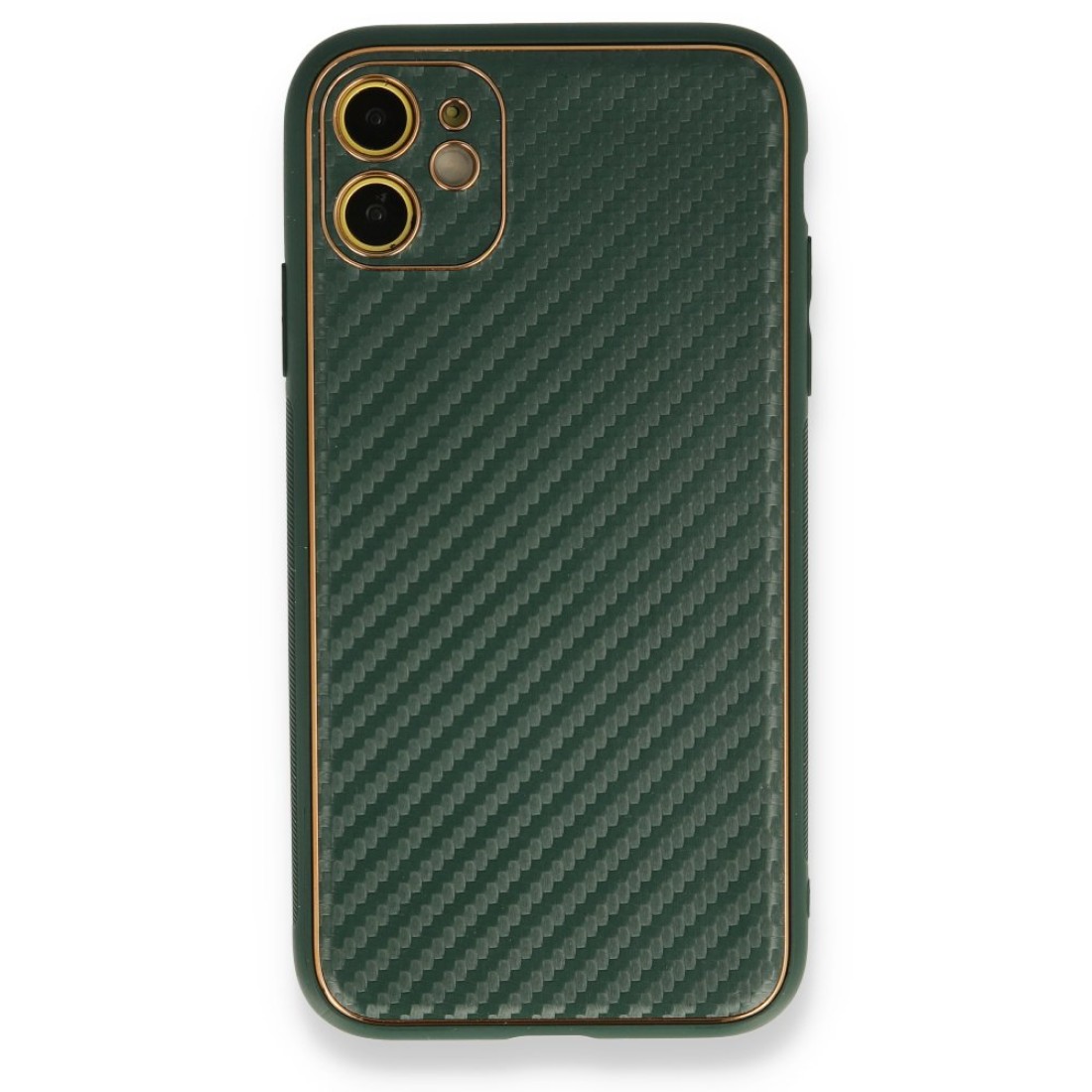  iPhone 12 Kılıf Coco Karbon Silikon - Yeşil