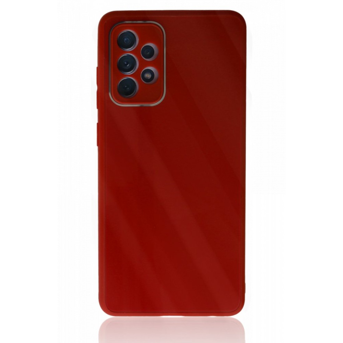  Samsung Galaxy A73 5G Kılıf Glass Kapak - Bordo