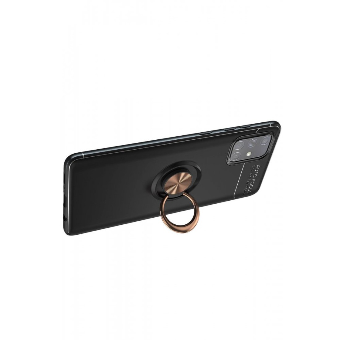 Samsung Galaxy A71 Kılıf Range Yüzüklü Silikon - Siyah-Gold Samsung Galaxy A71 Kılıf Range Yüzüklü Silikon - Siyah-Gold