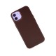 iPhone 12 Kılıf Asya Deri Silikon - Mürdüm iPhone 12 Kılıf Asya Deri Silikon - Mürdüm
