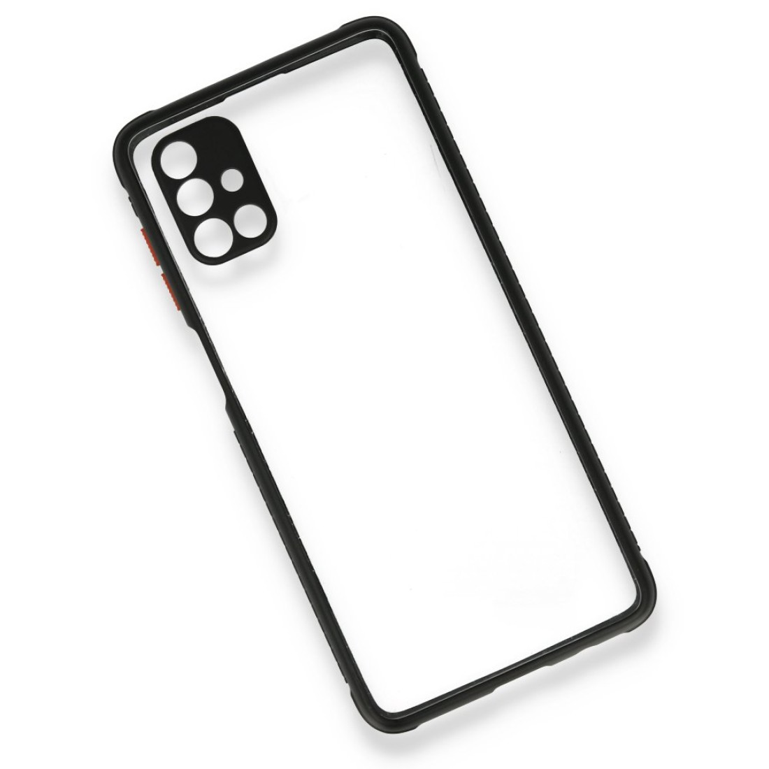  Samsung Galaxy M51 Kılıf Miami Şeffaf Silikon - Siyah