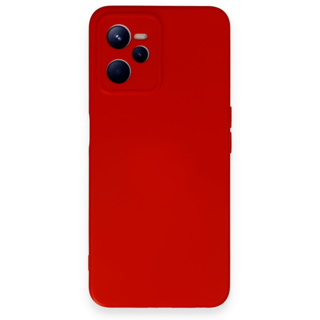  Realme C35 Kılıf Nano içi Kadife Silikon - Kırmızı