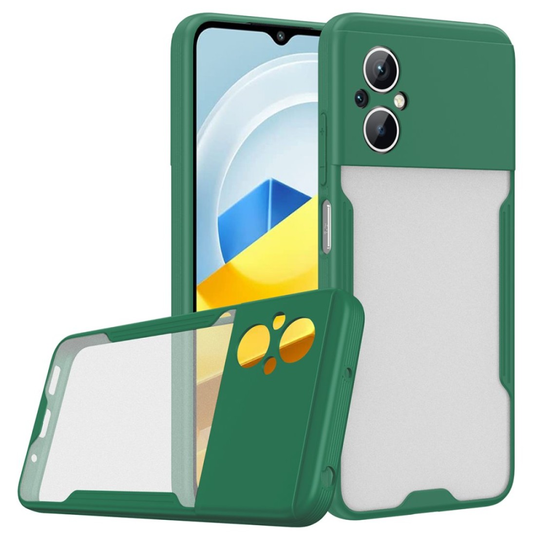  Xiaomi Poco M5 Kılıf Platin Silikon - Yeşil