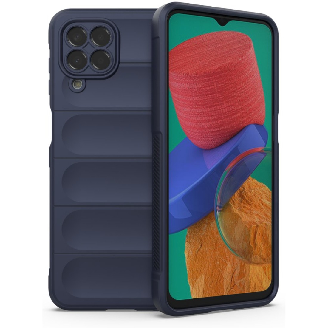  Samsung Galaxy M33 Kılıf Optimum Silikon - Lacivert