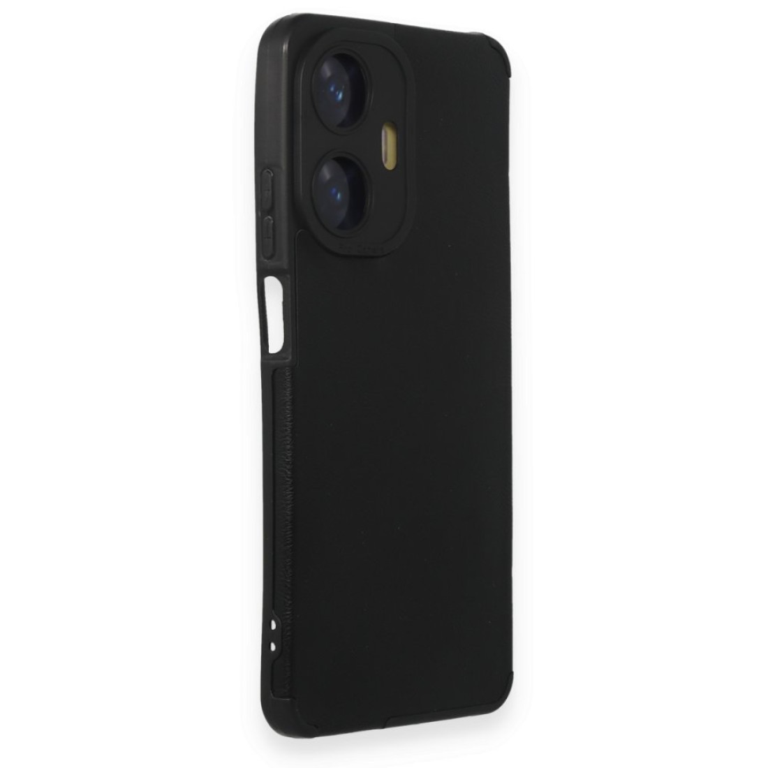Realme C55 Kılıf Loop Deri Silikon - Siyah Realme C55 Kılıf Loop Deri Silikon - Siyah
