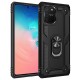  Samsung Galaxy A91 / S10 Lite Kılıf Sofya Yüzüklü Silikon Kapak - Siyah