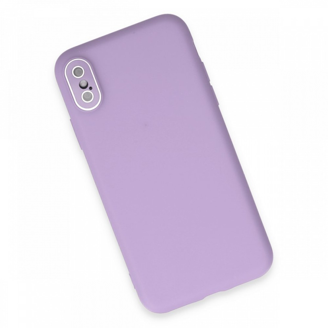 iPhone XS Kılıf Lansman Glass Kapak - Lila iPhone XS Kılıf Lansman Glass Kapak - Lila