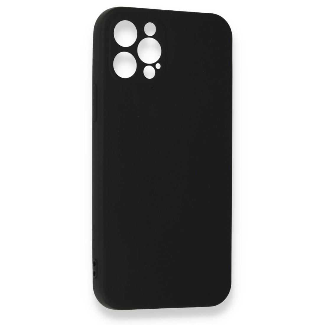  iPhone 12 Pro Kılıf Nano içi Kadife Silikon - Siyah
