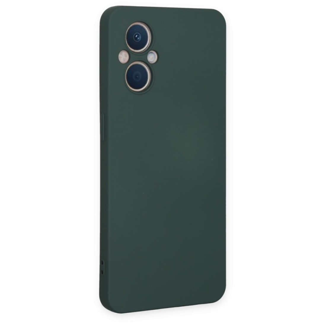  Oppo Reno 8 Lite Kılıf Nano içi Kadife Silikon - Koyu Yeşil