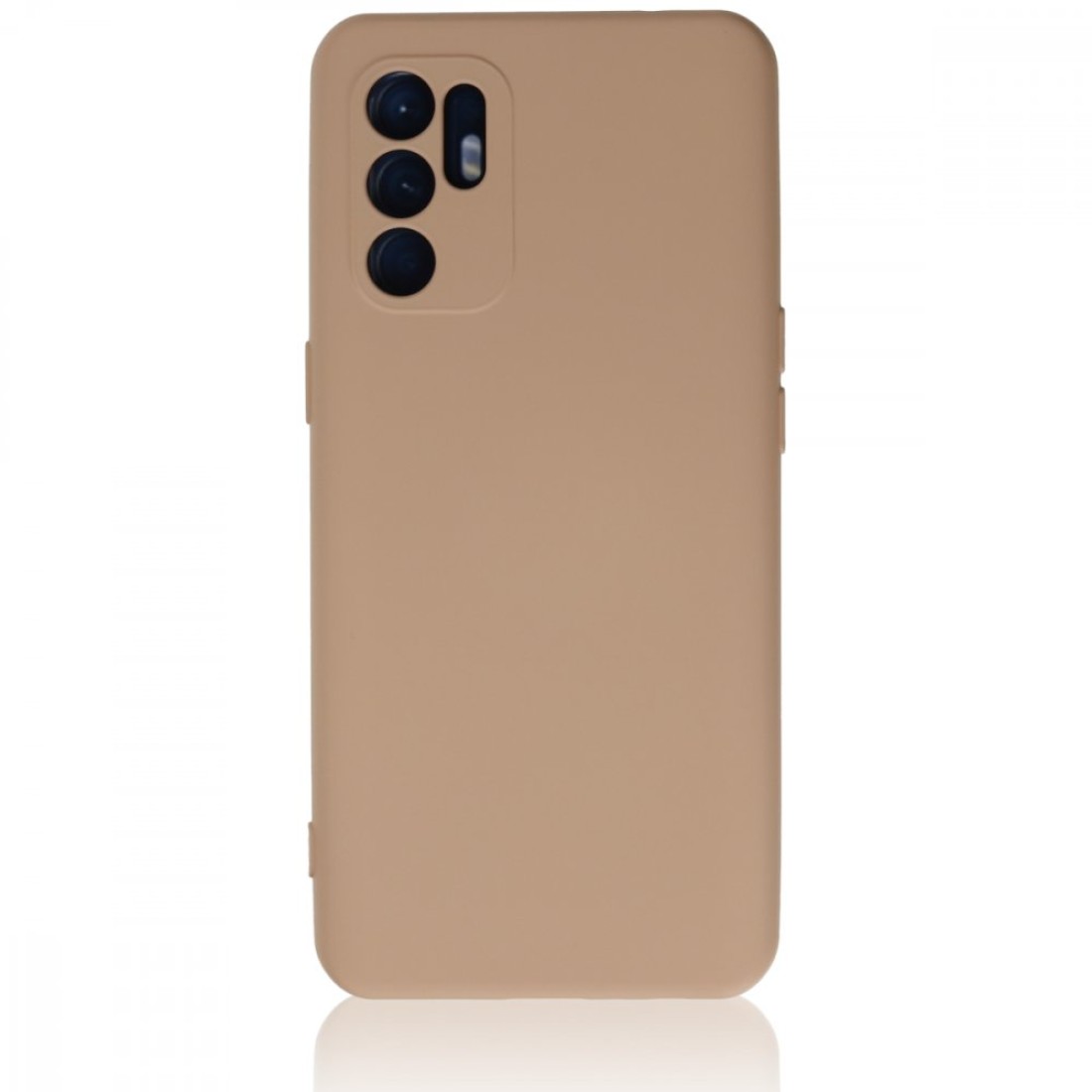  Oppo Reno 6 Kılıf Nano içi Kadife Silikon - Pudra