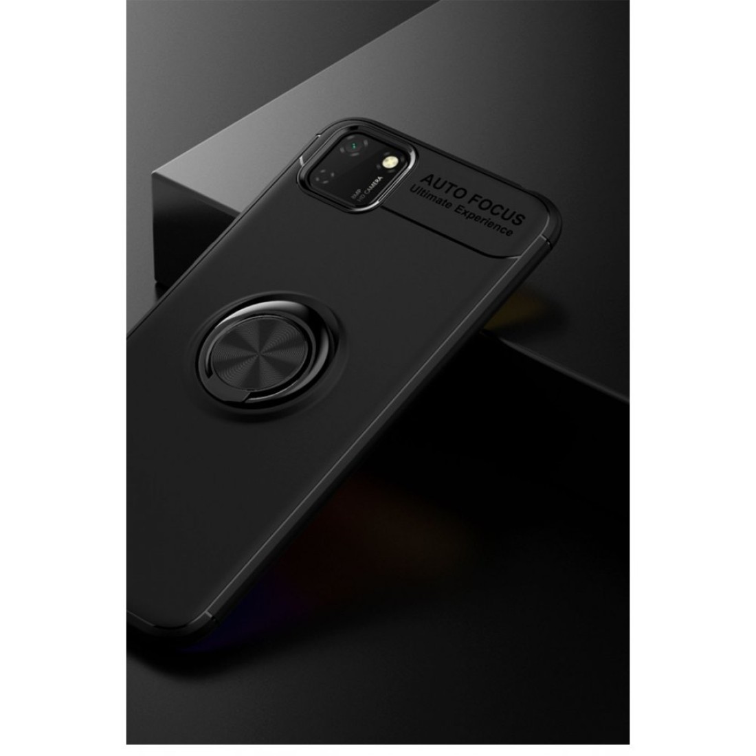  Huawei Y5P Kılıf Range Yüzüklü Silikon - Siyah
