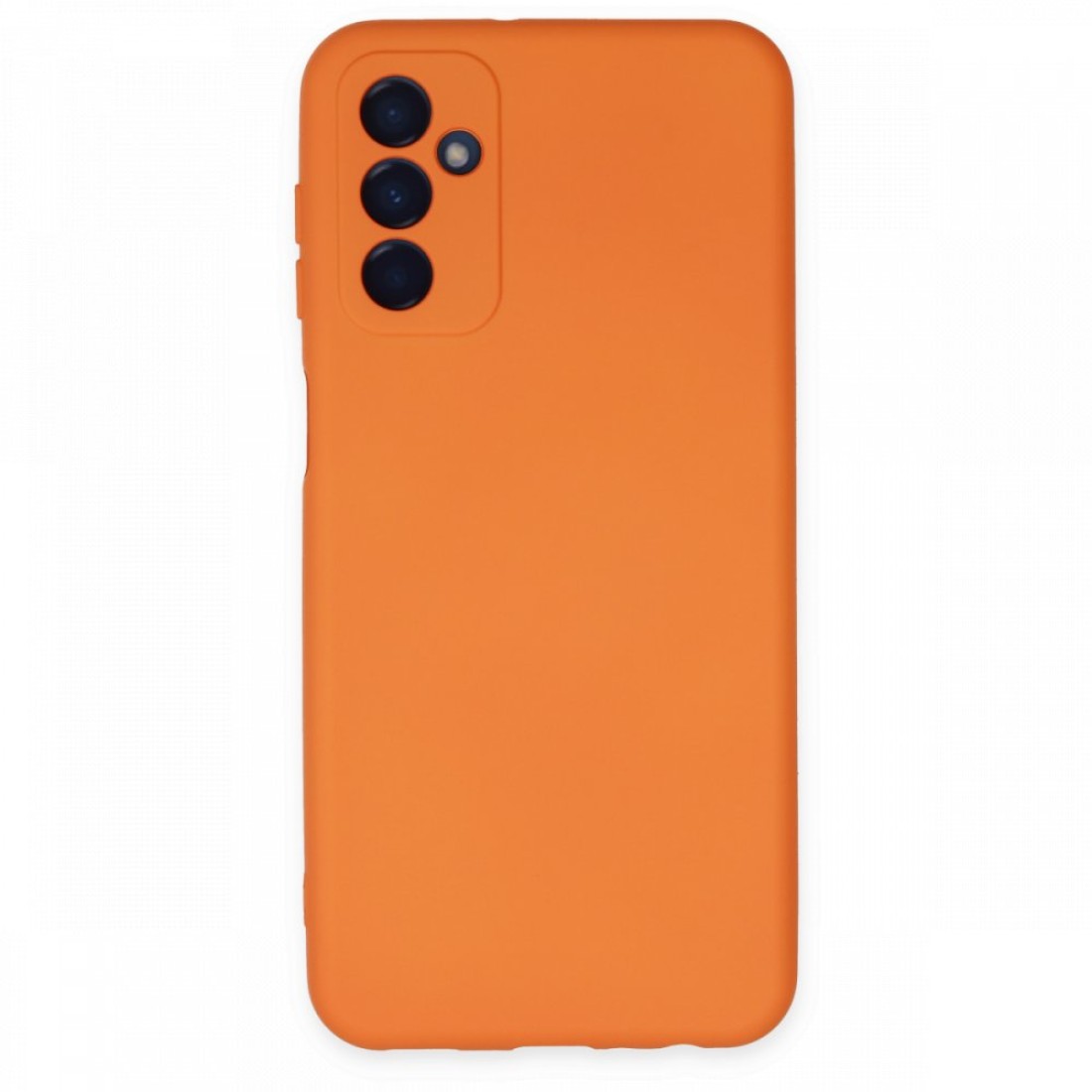  Samsung Galaxy M13 Kılıf Nano içi Kadife Silikon - Turuncu