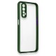 Realme 7 Kılıf Miami Şeffaf Silikon - Koyu Yeşil Realme 7 Kılıf Miami Şeffaf Silikon - Koyu Yeşil