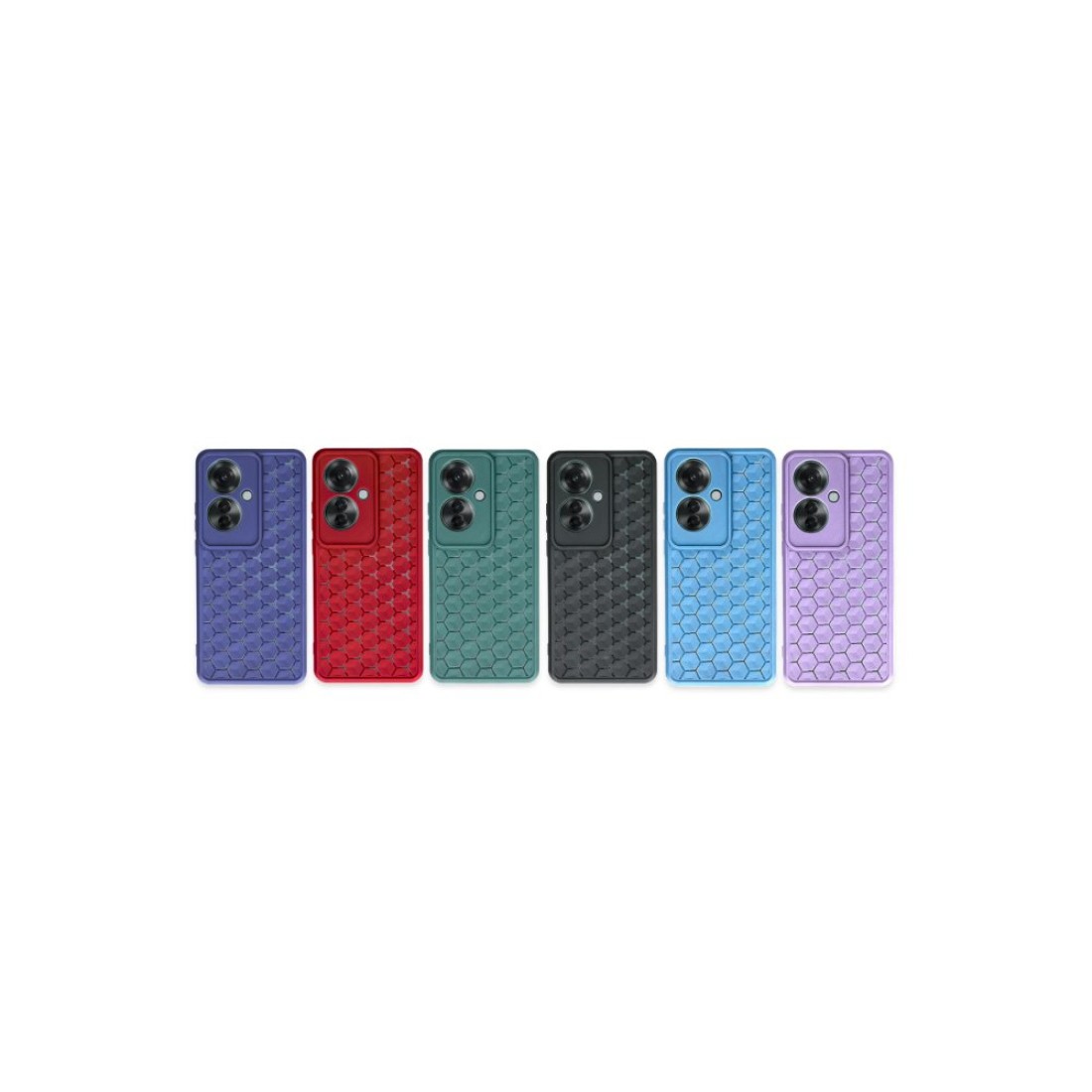  Oppo Reno 11F Kılıf Petek Silikon Kapak - Kırmızı