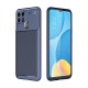 Oppo A15 Kılıf Auto Focus Karbon Kapak - Lacivert Oppo A15 Kılıf Auto Focus Karbon Kapak - Lacivert