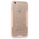  iPhone 6 Kılıf Platin Simli Silikon - Pembe