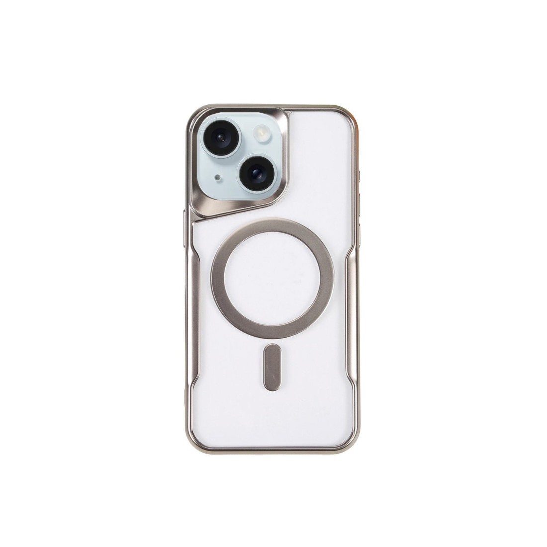 iPhone 15 Plus Kılıf Boyi Magsafe Silikon Kapak - Gümüş iPhone 15 Plus Kılıf Boyi Magsafe Silikon Kapak - Gümüş