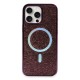  iPhone 16 Pro Kılıf Diamond Magsafe Kapak - Derin Mor