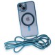  iPhone 13 Kılıf Divo Lazer Askılı Magsafe Kapak - Sierra Blue