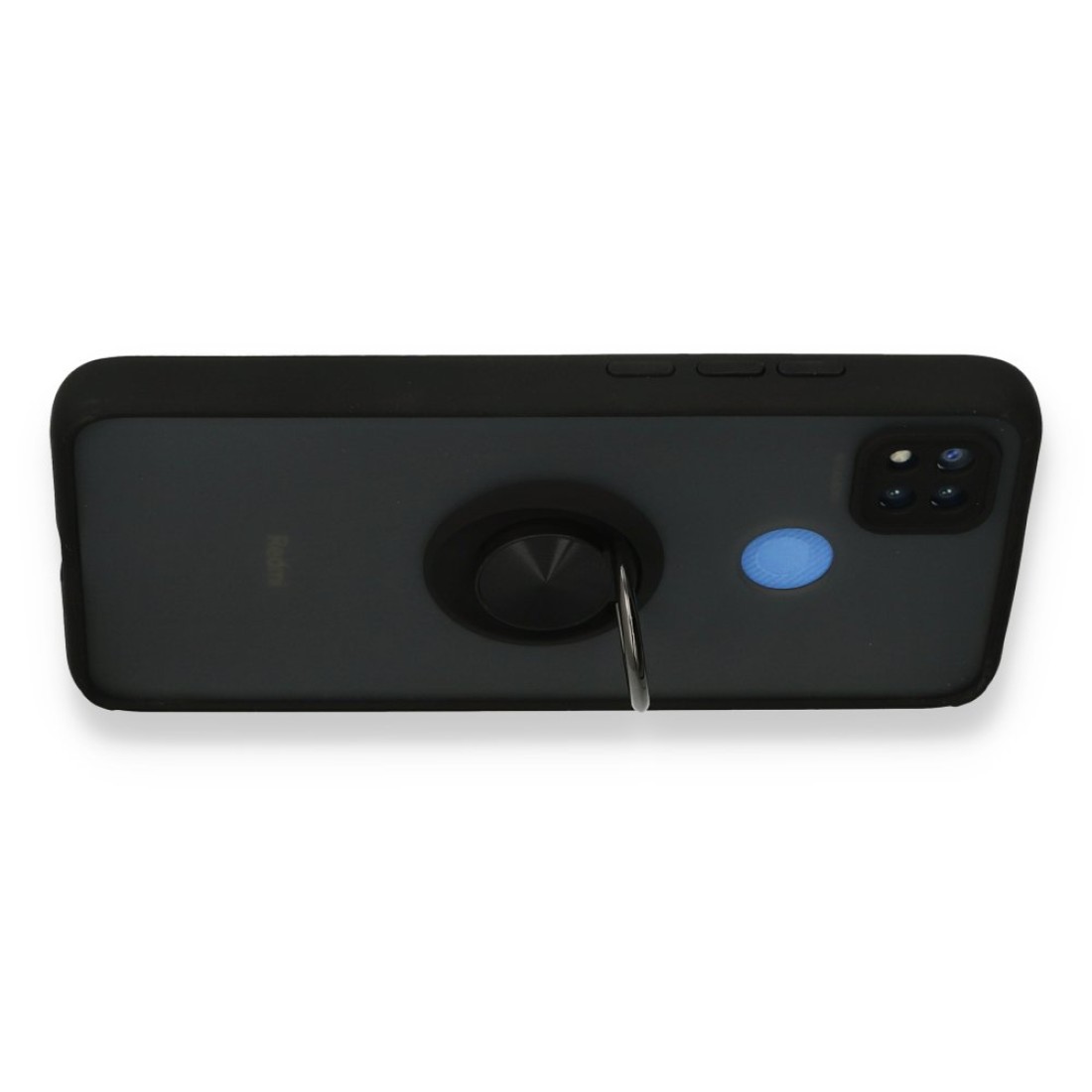  Xiaomi Redmi 9C Kılıf Montreal Yüzüklü Silikon Kapak - Siyah