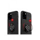 iPhone 12 Kılıf Range Yüzüklü Silikon - Siyah-Mavi iPhone 12 Kılıf Range Yüzüklü Silikon - Siyah-Mavi