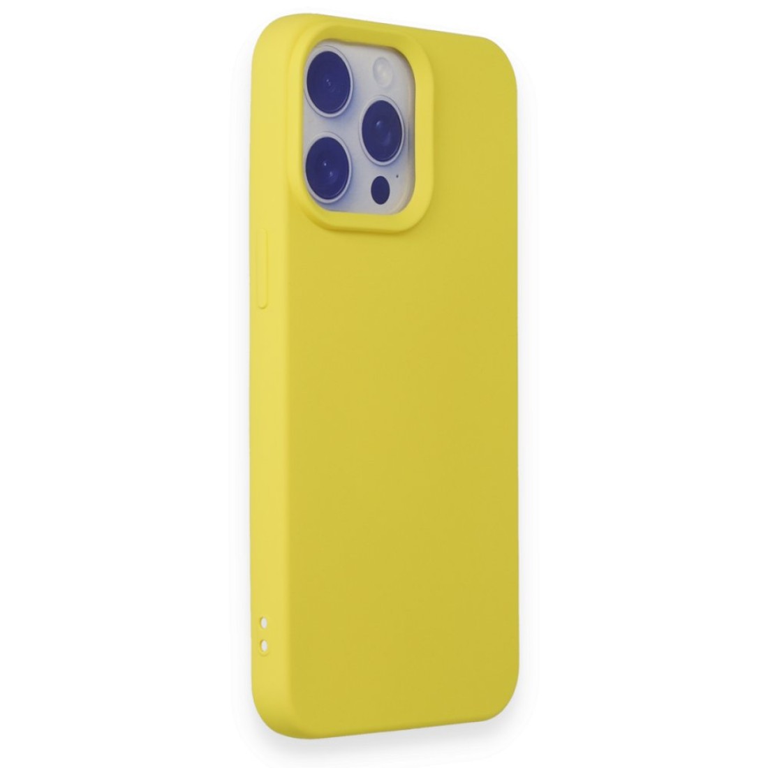  iPhone 15 Pro Max Kılıf Nano içi Kadife Silikon - Sarı