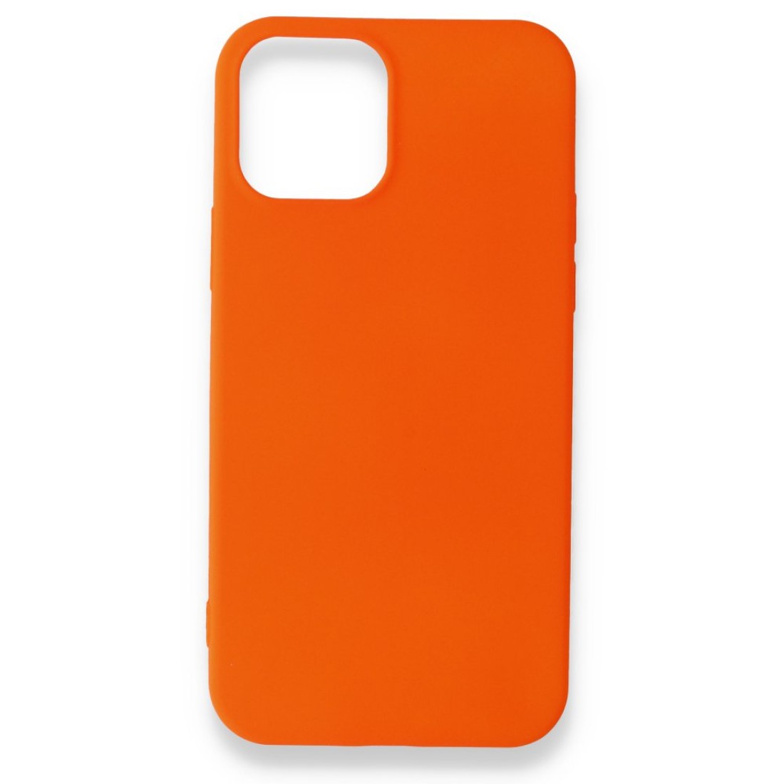  iPhone 12 Kılıf First Silikon - Turuncu