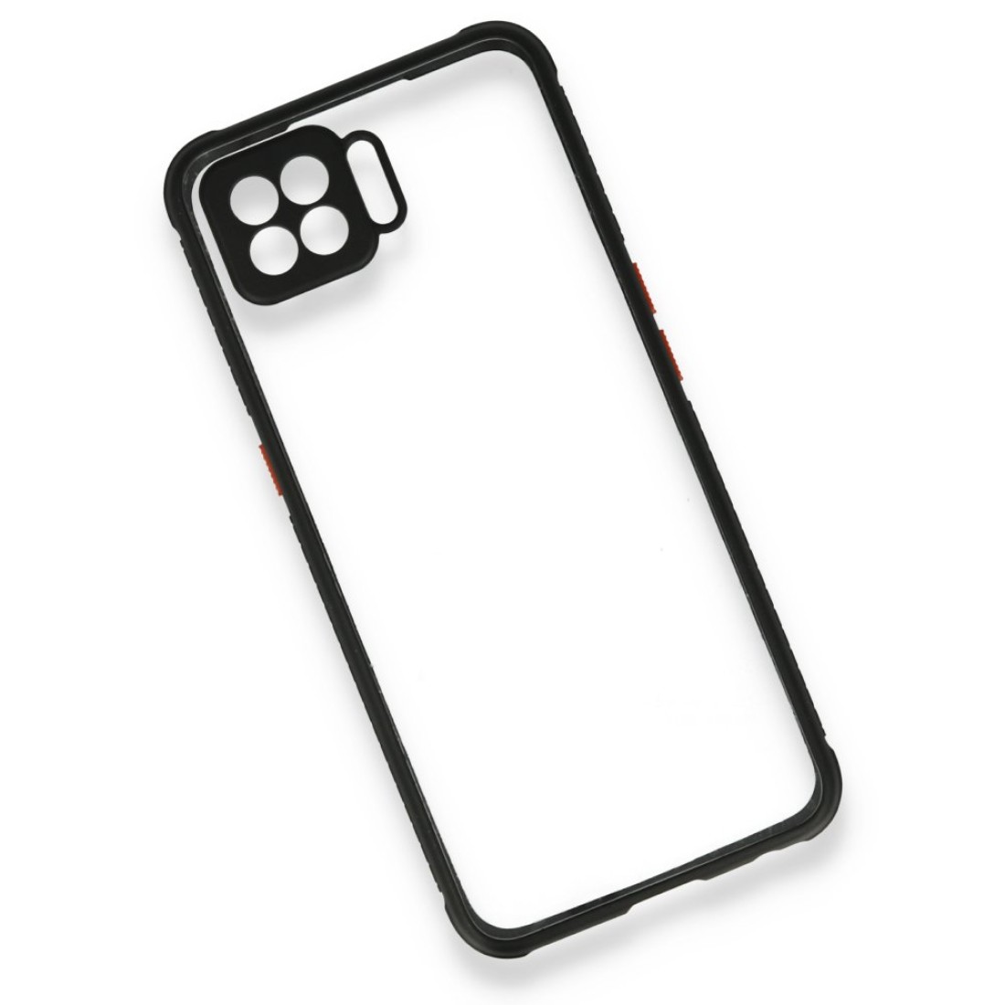 Oppo Reno 4 Lite Kılıf Miami Şeffaf Silikon - Siyah Oppo Reno 4 Lite Kılıf Miami Şeffaf Silikon - Siyah