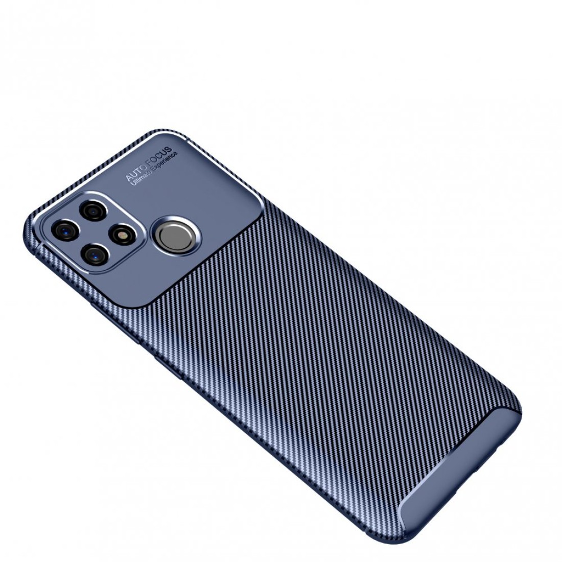 Oppo A15 Kılıf Auto Focus Karbon Kapak - Lacivert Oppo A15 Kılıf Auto Focus Karbon Kapak - Lacivert