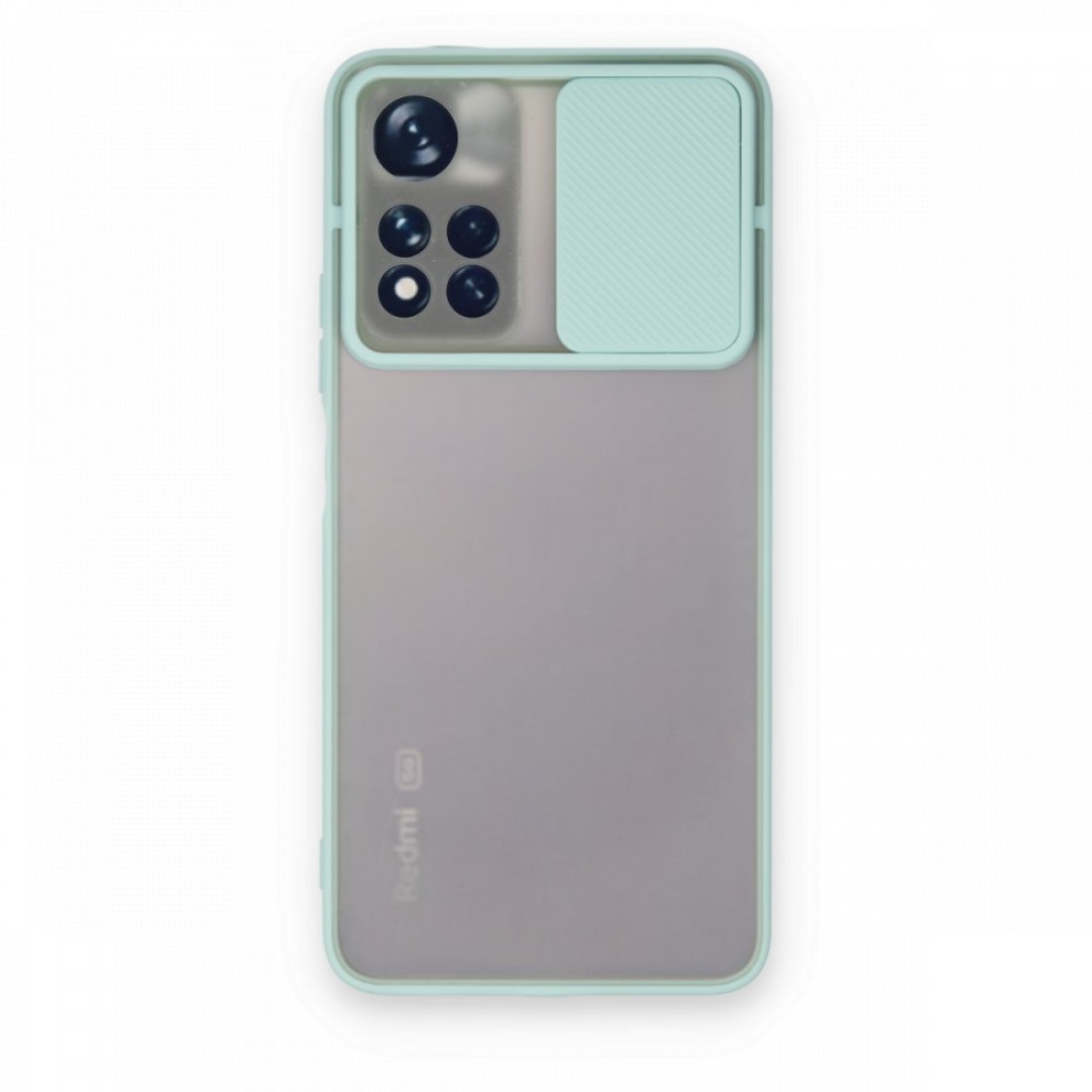  Xiaomi Redmi Note 11T Kılıf Palm Buzlu Kamera Sürgülü Silikon - Turkuaz