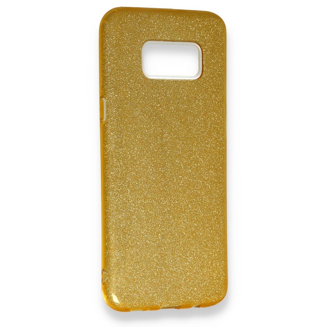  Samsung Galaxy S8 Plus Kılıf Simli Katmanlı Silikon - Gold