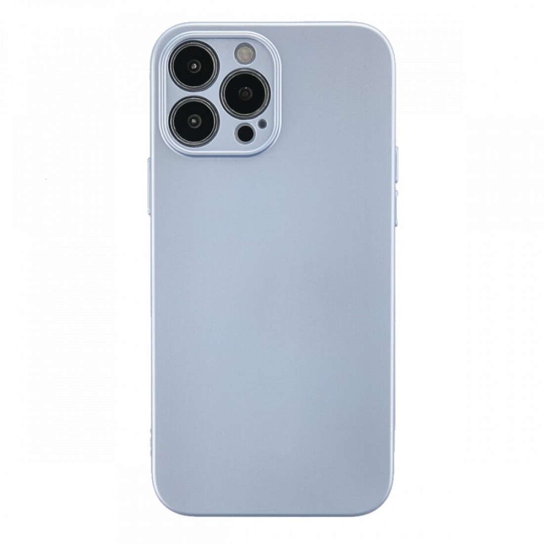  iPhone 13 Pro Max Kılıf Nano içi Kadife Silikon - Sky Blue