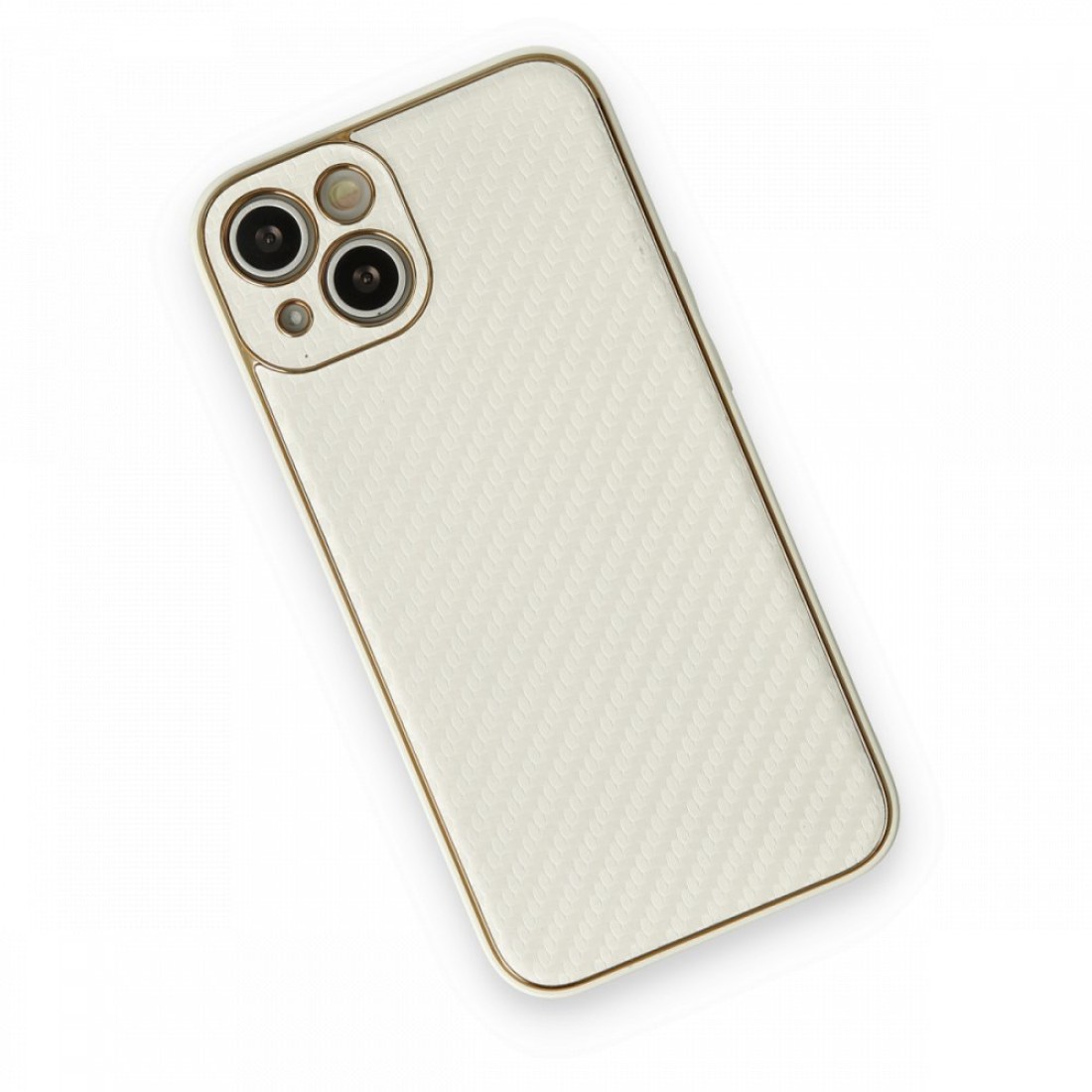  iPhone 13 Kılıf Coco Karbon Silikon - Beyaz