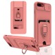  iPhone 7 Plus Kılıf Zuma Kartvizitli Yüzüklü Silikon - Pembe