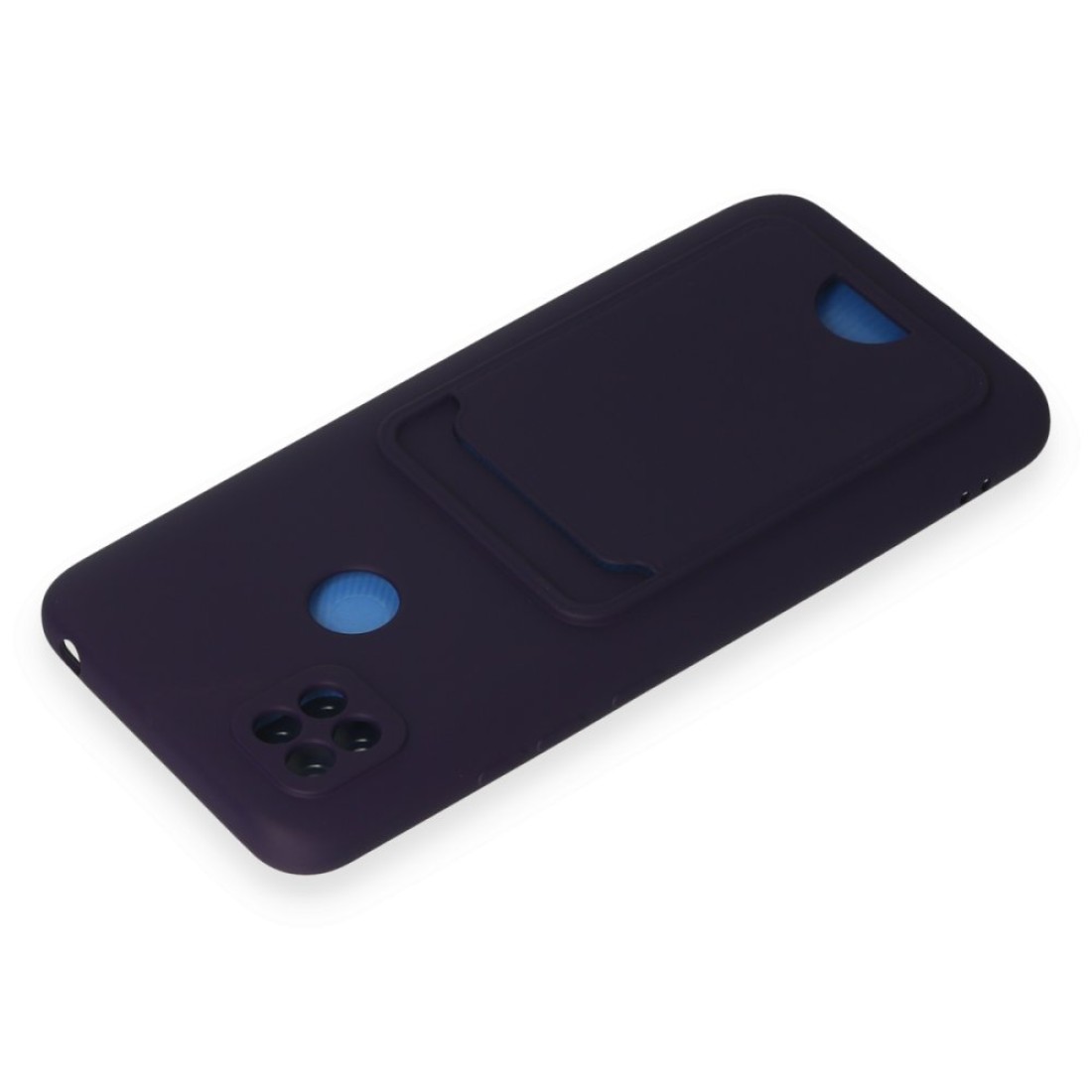  Xiaomi Redmi 9C Kılıf Kelvin Kartvizitli Silikon - Derin Mor