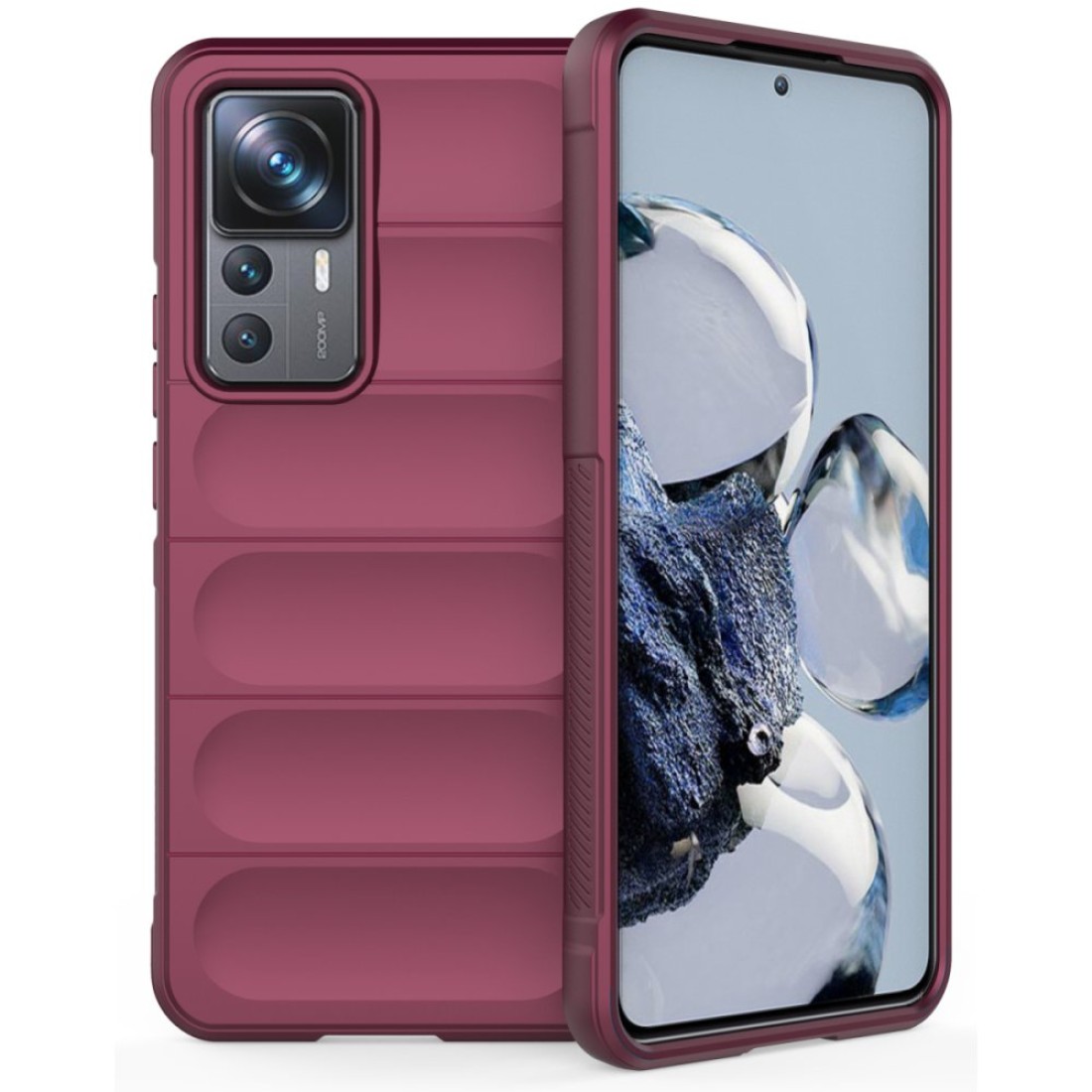  Xiaomi Mi 12T Pro Kılıf Optimum Silikon - Bordo