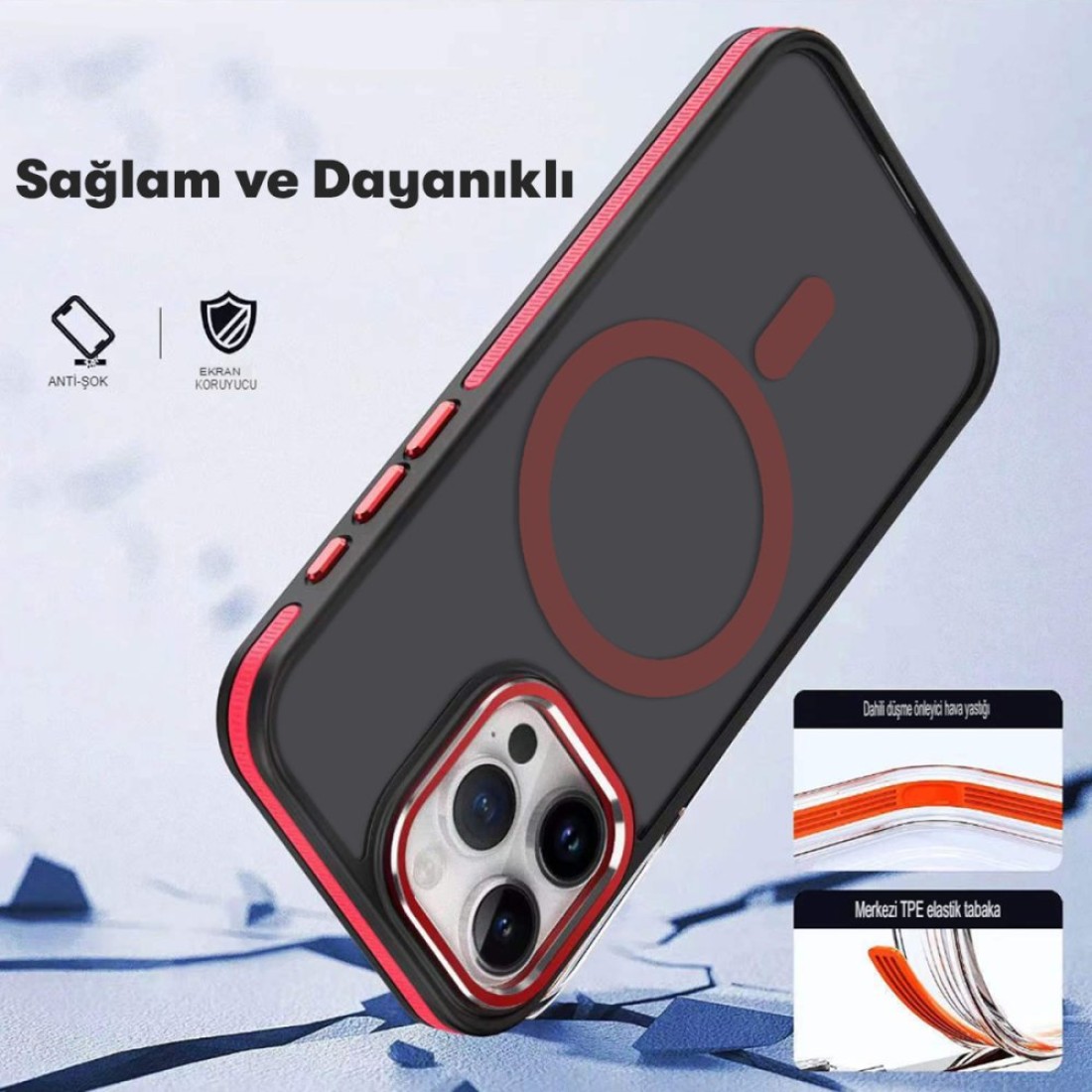 Joko iPhone 15 Pro Max Winner Magsafe Kapak - Gri