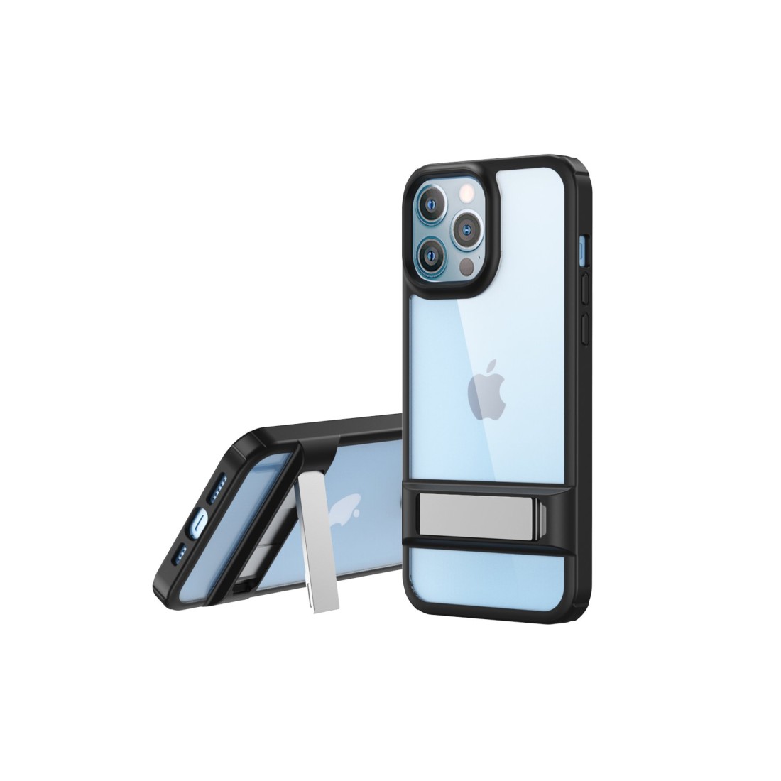 iPhone 12 Pro Kılıf Rolet Stand Kapak - Siyah iPhone 12 Pro Kılıf Rolet Stand Kapak - Siyah