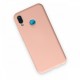  Huawei P20 Lite Kılıf Nano içi Kadife Silikon - Pudra
