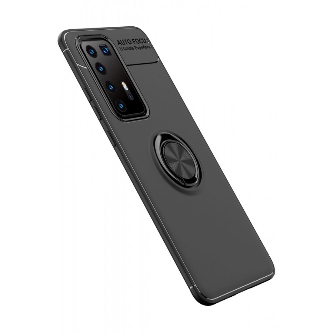  Huawei P40 Pro Kılıf Range Yüzüklü Silikon - Siyah