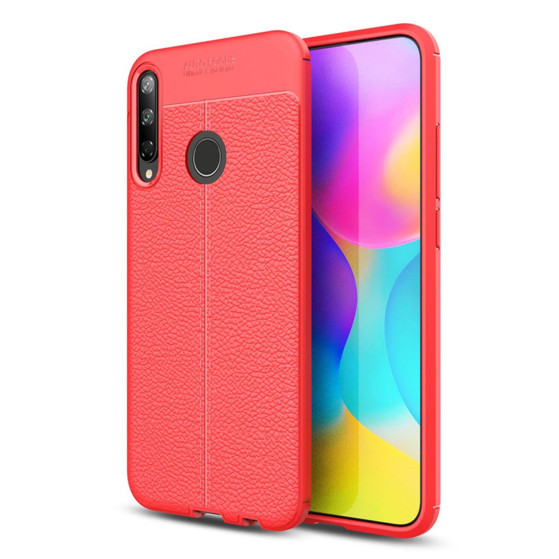  Huawei P40 Lite E Kılıf Auto Focus Kapak - Kırmızı