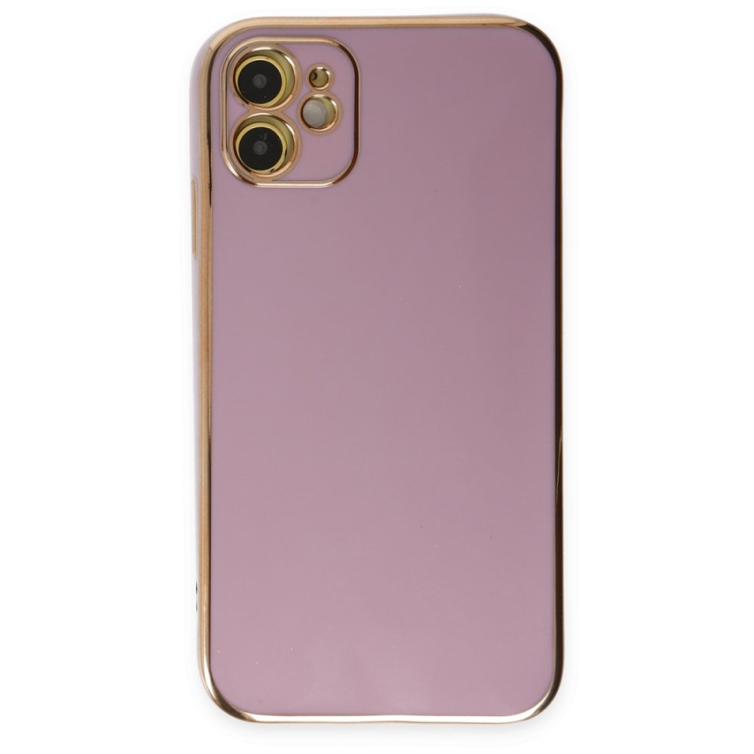  iPhone 12 Kılıf Volet Silikon - Mor
