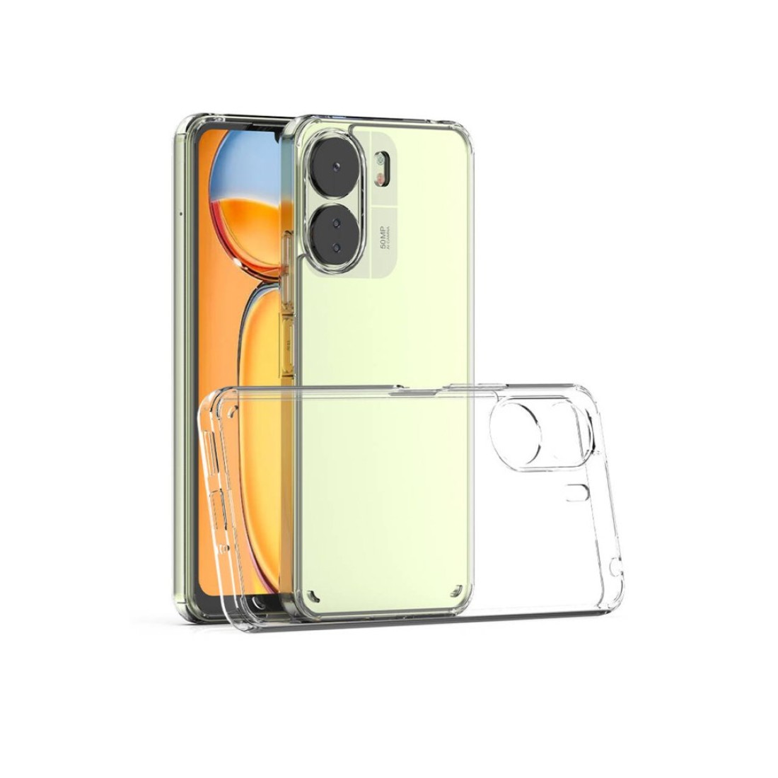  Xiaomi Redmi 13C Kılıf Lüx Şeffaf Silikon