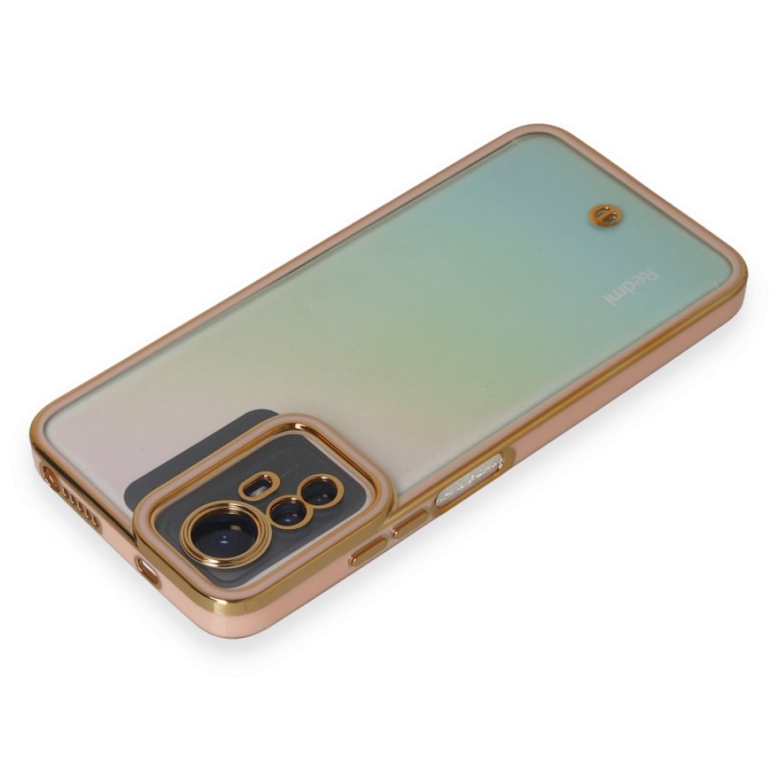  Xiaomi Redmi Note 12S Kılıf Liva Lens Silikon - Pudra