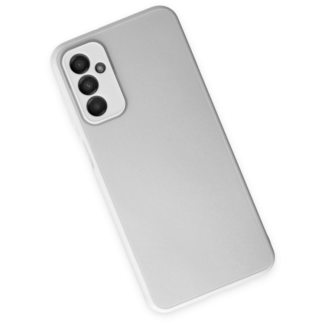  Samsung Galaxy M13 Kılıf Glass Kapak - Beyaz