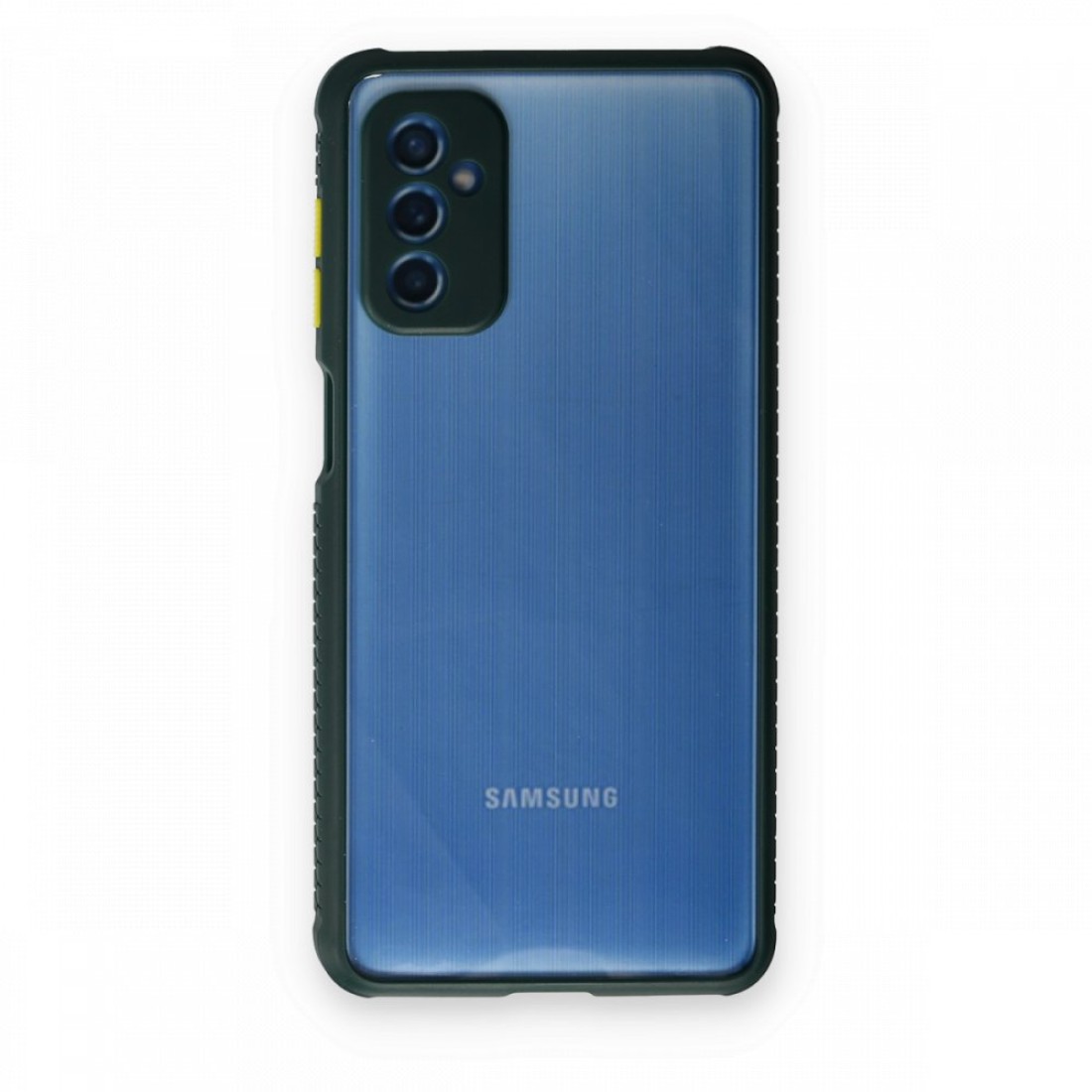  Samsung Galaxy M52 5G Kılıf Miami Şeffaf Silikon - Koyu Yeşil